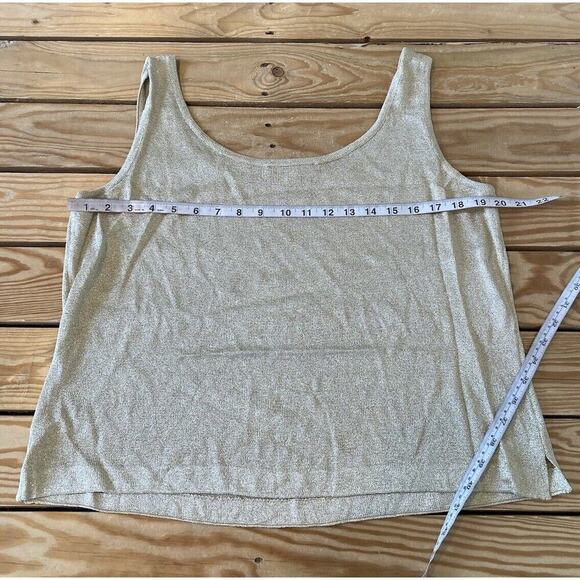 St. John Basics Sweater Tank Top Size Large Women’s Gold - Picture 6 of 6